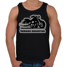 PRINTFASHION Yamaha Dragstar motor - Férfi atléta - Fekete atléta, trikó