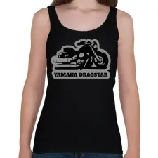 PRINTFASHION Yamaha Dragstar motor - Női atléta - Fekete női trikó