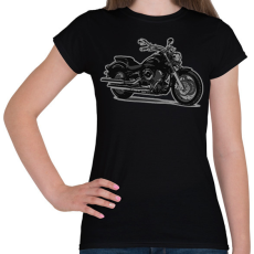 PRINTFASHION Yamaha - dragstar - Női póló - Fekete