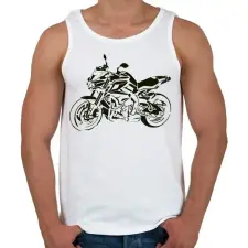 PRINTFASHION yamaha mt5 - Férfi atléta - Fehér atléta, trikó