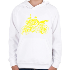 PRINTFASHION Yamaha mt - Gyerek kapucnis pulóver - Fehér gyerek pulóver, kardigán