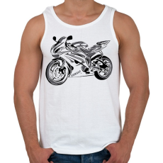 PRINTFASHION yamaha r62 - Férfi atléta - Fehér