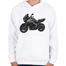PRINTFASHION yamaha tdm - Gyerek kapucnis pulóver - Fehér