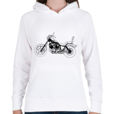 PRINTFASHION Yamaha Virago 2 - Női kapucnis pulóver - Fehér női pulóver, kardigán