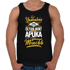 PRINTFASHION Yamahás apuka - Férfi atléta - Fekete