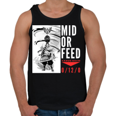 PRINTFASHION Yasuo - MID OR FEED - Férfi atléta - Fekete