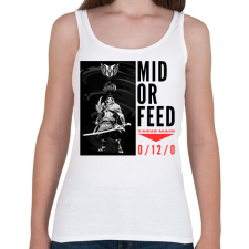 PRINTFASHION Yasuo - MID OR FEED - Női atléta - Fehér női trikó