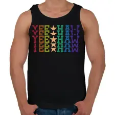 PRINTFASHION Yeehaw - Vadnyugat - Férfi atléta - Fekete atléta, trikó