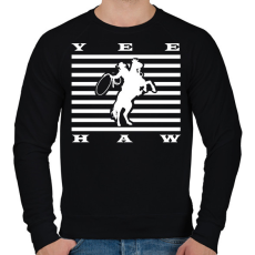 PRINTFASHION Yeehaw - Western - Férfi pulóver - Fekete