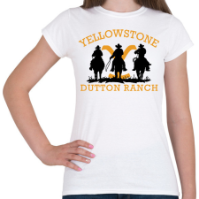 PRINTFASHION Yellowstone Dutton Ranch - Női póló - Fehér női póló