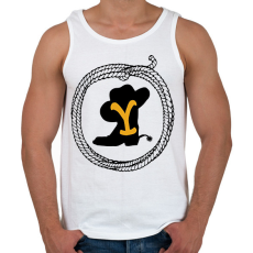 PRINTFASHION Yellowstone - Férfi atléta - Fehér