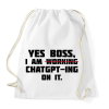 PRINTFASHION Yes boss - Sportzsák, Tornazsák - Fehér