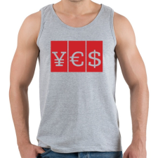 PRINTFASHION YES - Férfi atléta - Sport szürke atléta, trikó