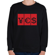 PRINTFASHION YES - Gyerek pulóver - Fekete gyerek pulóver, kardigán