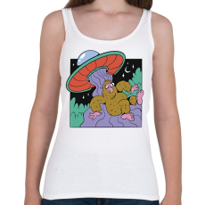 PRINTFASHION Yeti és az Ufo - Női atléta - Fehér