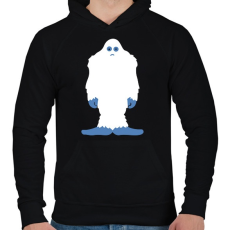 PRINTFASHION Yeti - Férfi kapucnis pulóver - Fekete