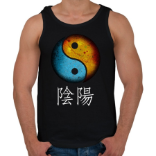 PRINTFASHION Yin és Yang - Férfi atléta - Fekete atléta, trikó