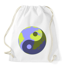 PRINTFASHION Yin-Yang bolygó - Sportzsák, Tornazsák - Fehér tornazsák