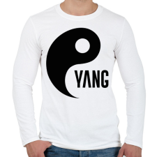 PRINTFASHION Yin Yang - Yang - Férfi hosszú ujjú póló - Fehér férfi póló