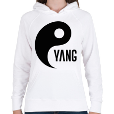 PRINTFASHION Yin Yang - Yang - Női kapucnis pulóver - Fehér