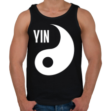 PRINTFASHION Yin Yang - Yin - Férfi atléta - Fekete atléta, trikó