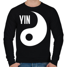 PRINTFASHION Yin Yang - Yin - Férfi pulóver - Fekete férfi pulóver, kardigán