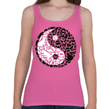 PRINTFASHION YinYang macskák - Női atléta - Rózsaszín női trikó