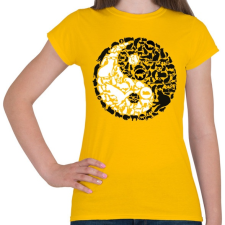 PRINTFASHION YinYang macskák - Női póló - Sárga női póló