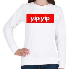 PRINTFASHION Yip yip - Női pulóver - Fehér