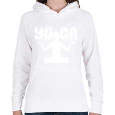 PRINTFASHION yoga1 - Női kapucnis pulóver - Fehér