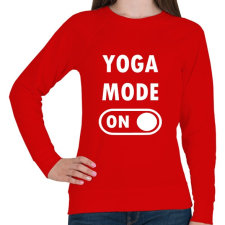 PRINTFASHION Yoga mode: ON - Női pulóver - Piros női pulóver, kardigán