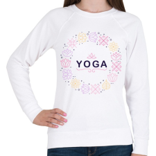 PRINTFASHION Yoga - Női pulóver - Fehér női pulóver, kardigán