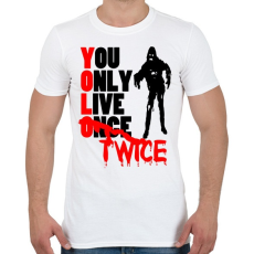 PRINTFASHION YOLO - Férfi póló - Fehér