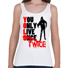 PRINTFASHION YOLO - Női atléta - Fehér női trikó