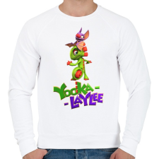 PRINTFASHION Yooka Laylee - Férfi pulóver - Fehér férfi pulóver, kardigán