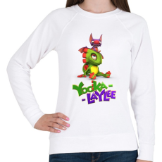 PRINTFASHION Yooka Laylee - Női pulóver - Fehér