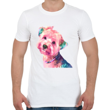 PRINTFASHION Yorkie - Férfi póló - Fehér férfi póló