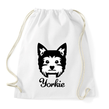 PRINTFASHION Yorkie - Sportzsák, Tornazsák - Fehér tornazsák