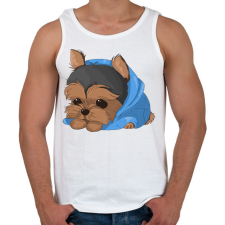 PRINTFASHION Yorkshire terrier - Férfi atléta - Fehér atléta, trikó