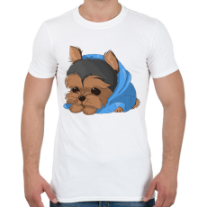 PRINTFASHION Yorkshire terrier - Férfi póló - Fehér
