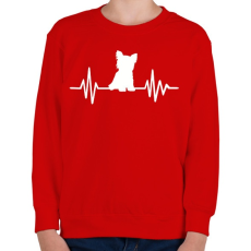 PRINTFASHION Yorkshire terrier - Gyerek pulóver - Piros