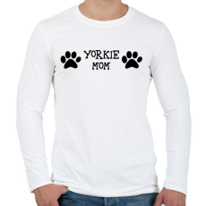 PRINTFASHION Yorkshire terrier MOM - Férfi hosszú ujjú póló - Fehér