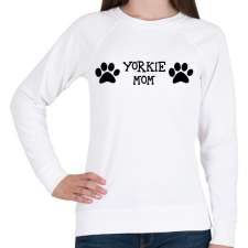 PRINTFASHION Yorkshire terrier MOM - Női pulóver - Fehér női pulóver, kardigán