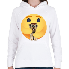 PRINTFASHION Yorkshire terrier - Női kapucnis pulóver - Fehér