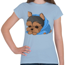 PRINTFASHION Yorkshire terrier - Női póló - Világoskék női póló