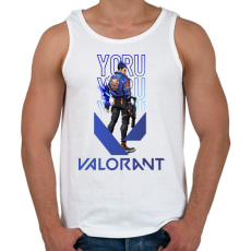 PRINTFASHION Yoru valorant - Férfi atléta - Fehér