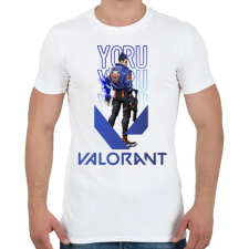 PRINTFASHION Yoru valorant - Férfi póló - Fehér férfi póló