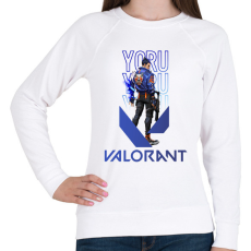 PRINTFASHION Yoru valorant - Női pulóver - Fehér