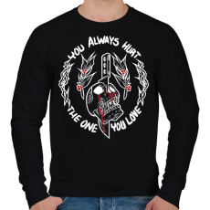 PRINTFASHION You always hurt, The One You love - Férfi pulóver - Fekete