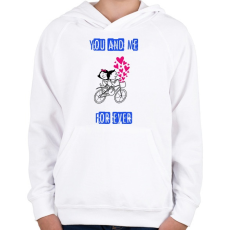 PRINTFASHION you and me2 - Gyerek kapucnis pulóver - Fehér